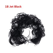 Messy Curly Moño de pelo # 1B - Negro azabache